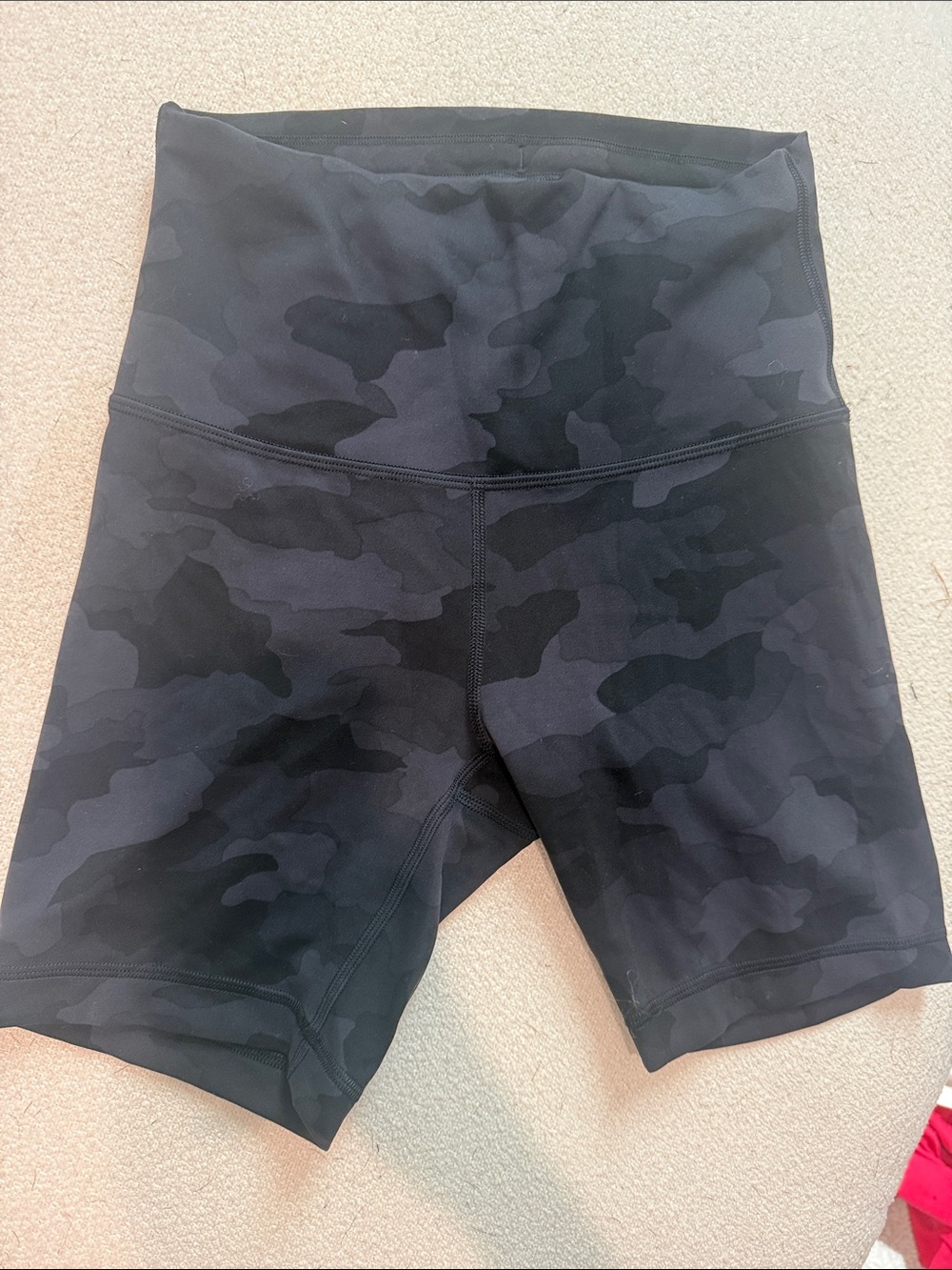 Lululemon 6in Black Camo Bike Shorts